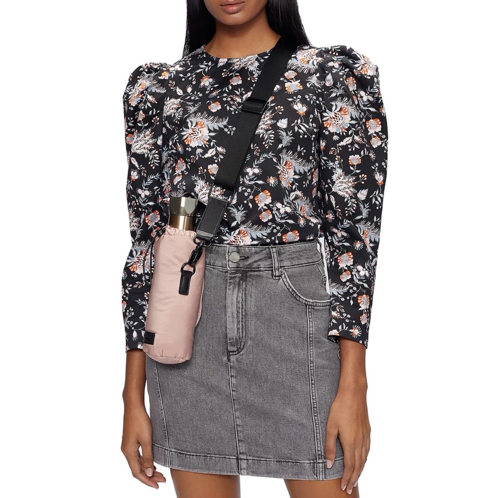 Ted Baker London Aimil 100% Cotton Puff Shoulder Floral Top, size US 4
